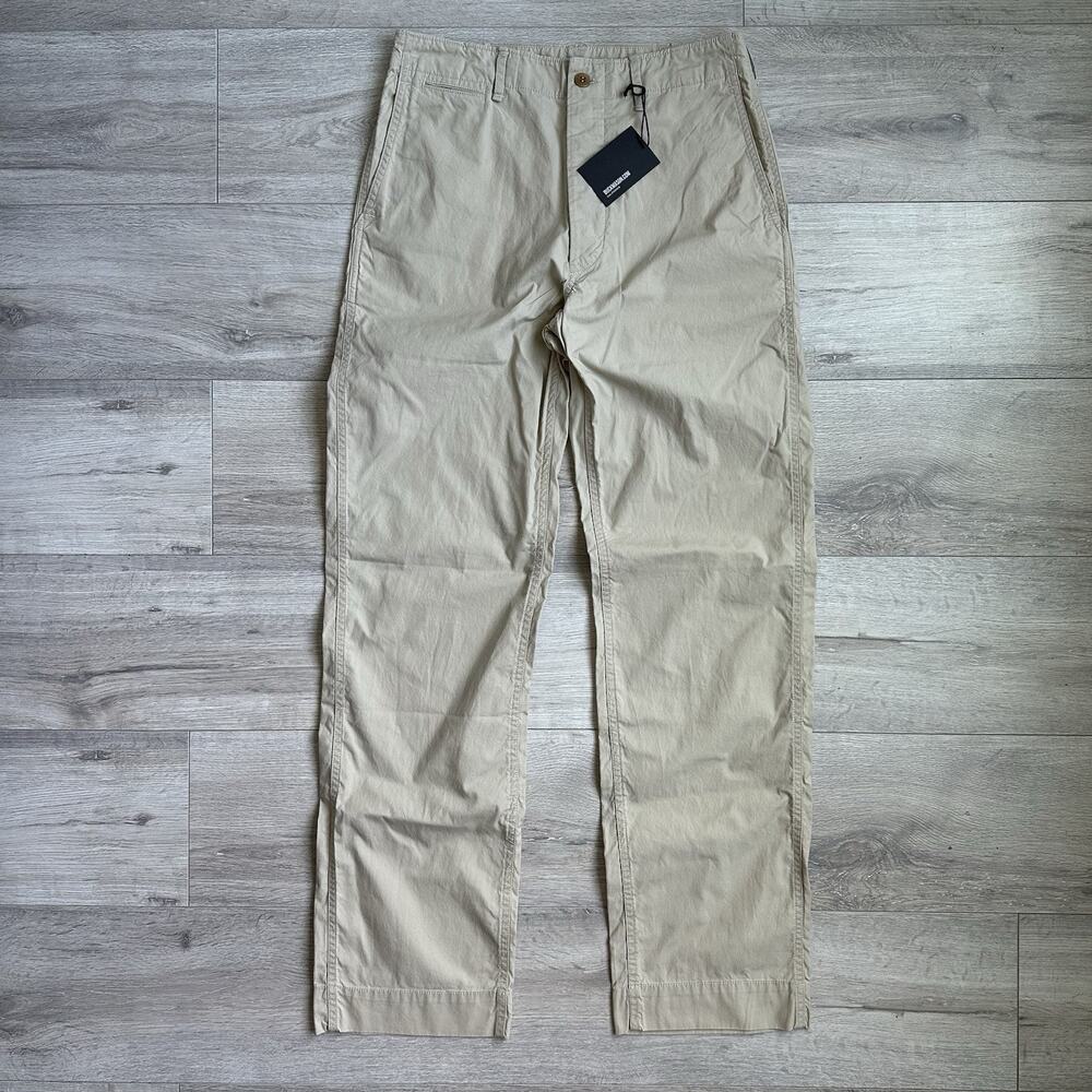 Buck Mason Officer Pant 5.7oz Parachute Poplin Chino Khaki Size 29 Fit 30x32